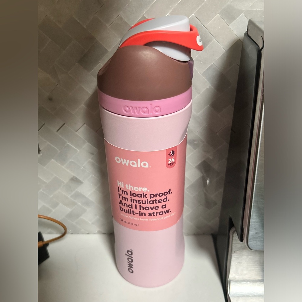 Owala 24oz FreeSip Stainless Steel Water Bottle Color: cake pop